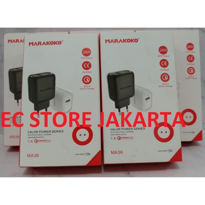 Marakoko Single Port USB Wall Charger 24W 3A MA36