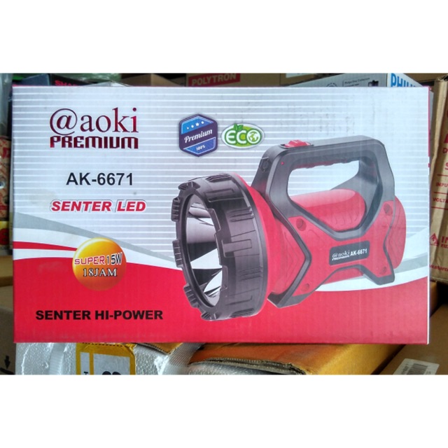 Senter AOKI 6671 Senter LED Jumbo Besar AOKI Premium 15 Watt