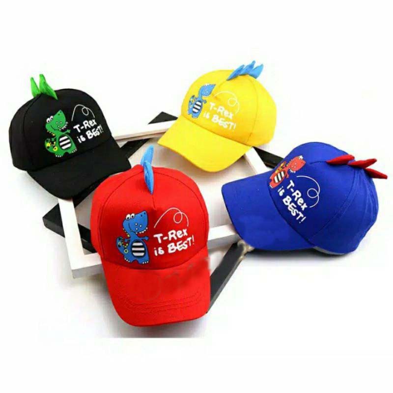 leon Collection !!! topi anak laki laki &amp; perempuan, topi ekor dino lucu, topi baseball terbaru ekor dino