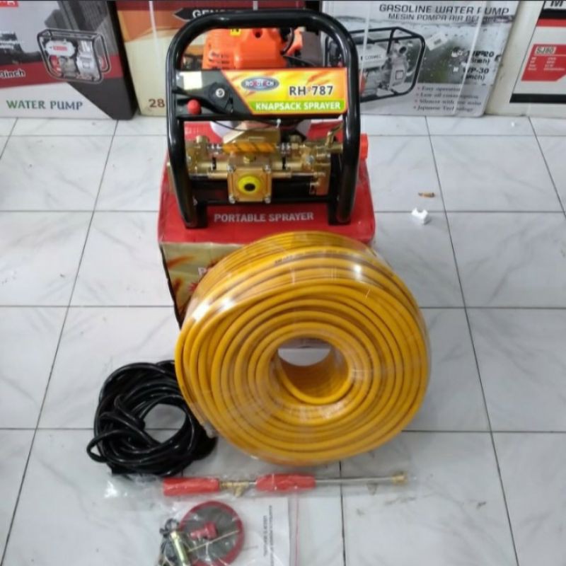 Mesin Steam Portable 2Tak + Selang 100m