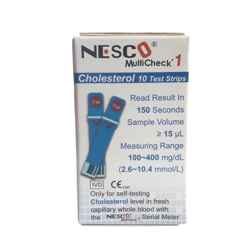 Nesco Cholestrol Test Strip Cholestrol Box 10 strip #AMG