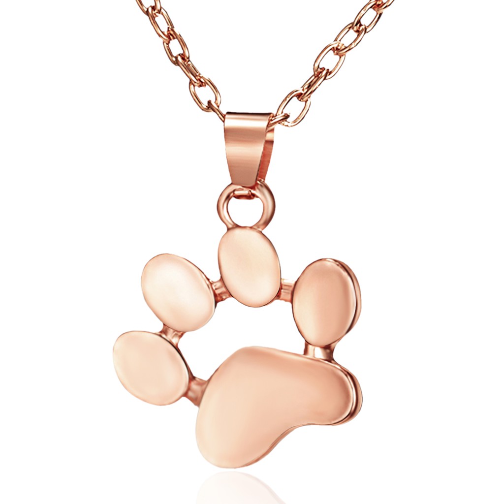 Korea Fashion Cute Animal Foot Necklace Footprint Pendant Accessories Factory Wholesale