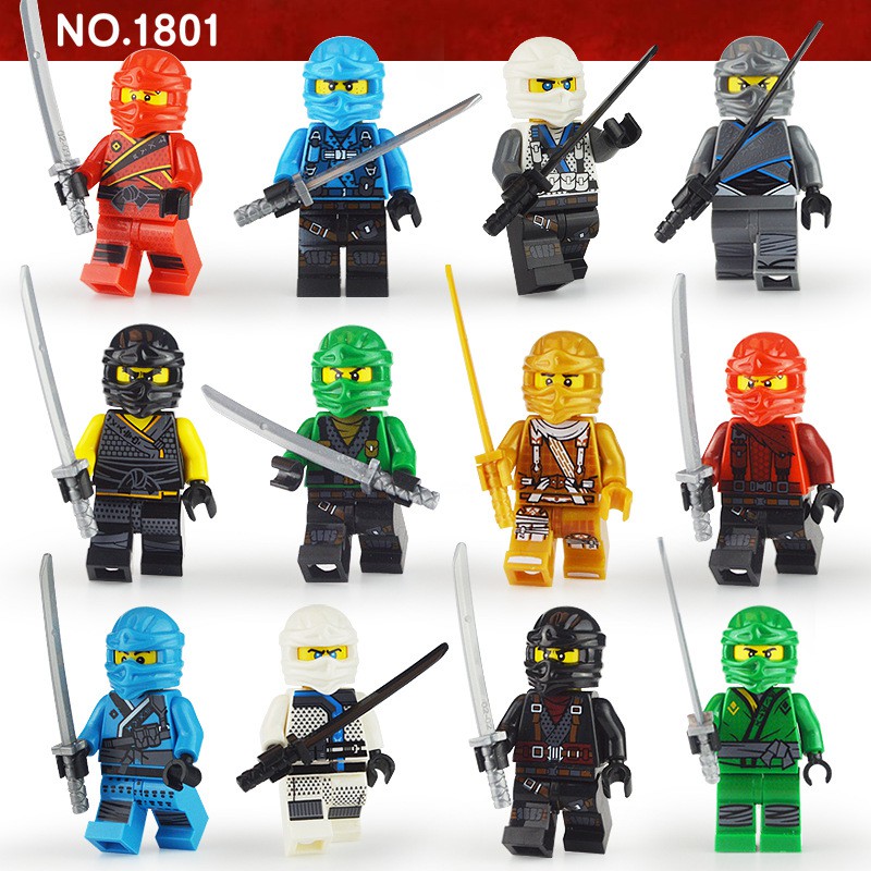 38pcs Mainan Balok Bangunan Ninjago Kai Jay Lloyd Mini Figure Untuk Hadiah Anak Laki-Laki