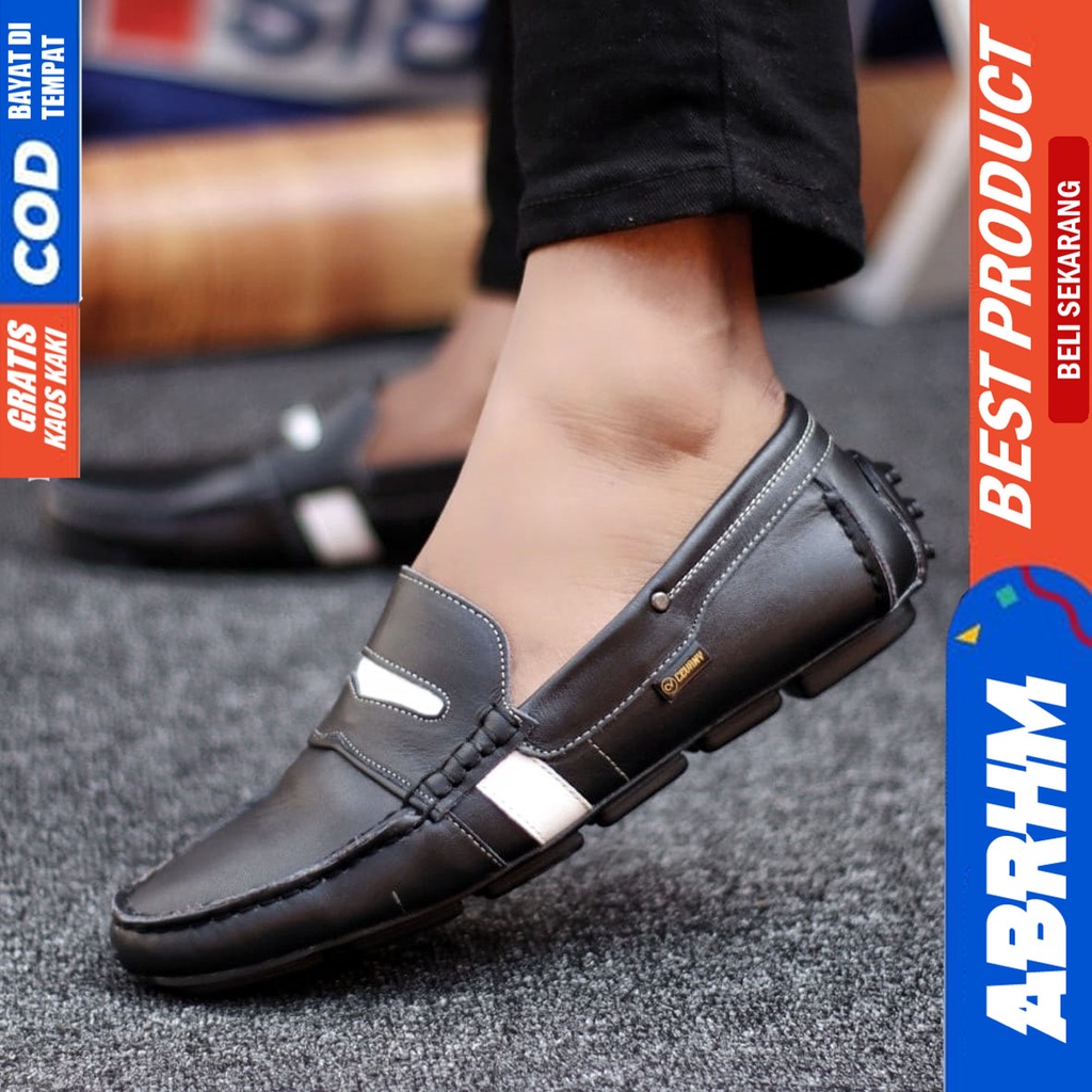 Abrhm Velas - Sepatu Formal Pria Pantofel Kulit Asli