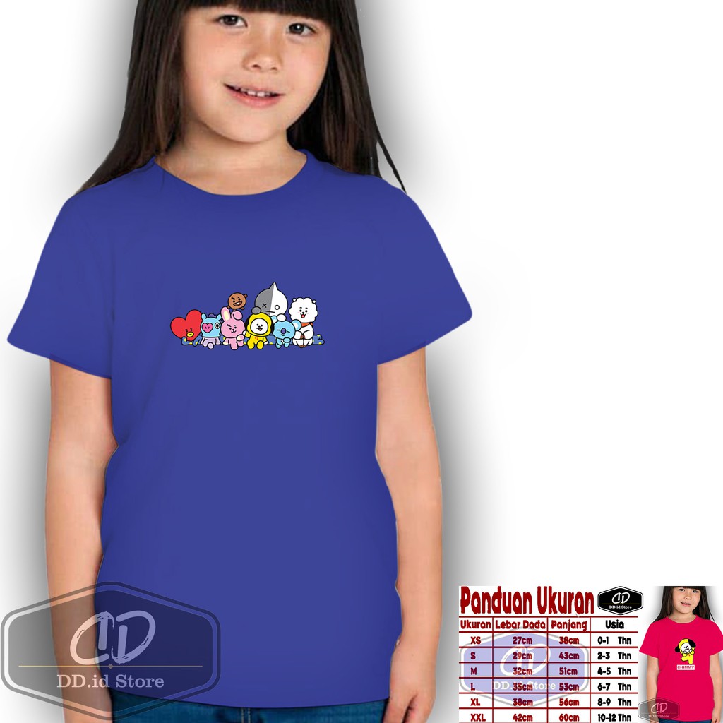 Baju Squad Anak / Baju BTS / Baju BT21 / Kaos Anak / Kaos BTS SQUAD / Baju Anak BTS / BT21 Squad