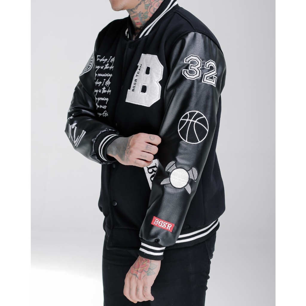 Jaket Varsity STAR BGSR Pria Wanita Baseball Versity Unisex Cewek Cowok Original