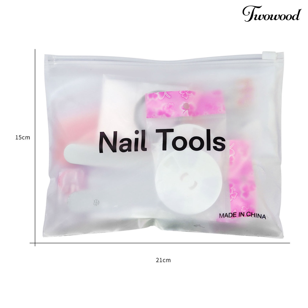 Twowood 1 Set Pen Dotting Nail Art Bulu Lembut Gagang Plastik Mudah Dibawa