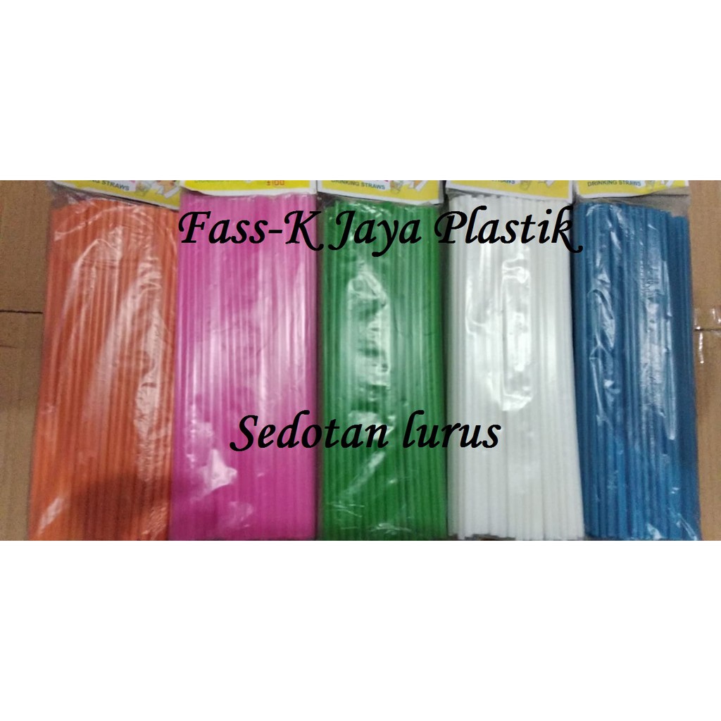 Sedotan Limun / Sedotan Es Teh / Sedotan Kecil / Sedotan lorek warna