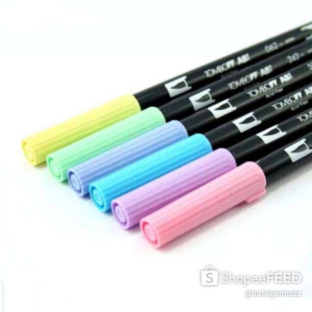 

SET 6 COLORS TOMBOW ABT DUAL BRUSH PEN PASTEL SERIES / PAKET ENAM WARNA PASTEL ART SUPPLIES