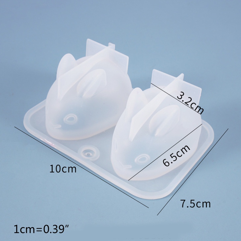 SIY  Cute 3D Rabbit Pendant Casting Silicone Mould DIY Craft Crystal Epoxy Resin Mold