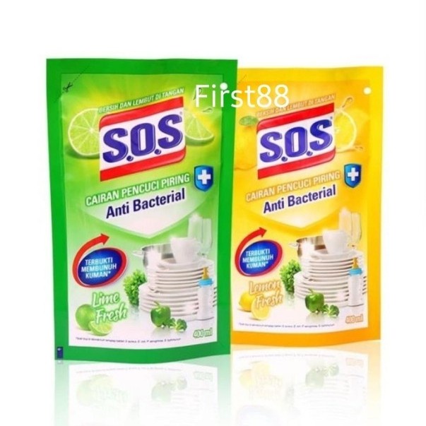 SOS Cairan Pencuci Piring (DISHWASHING) Anti Bacterial 750ML