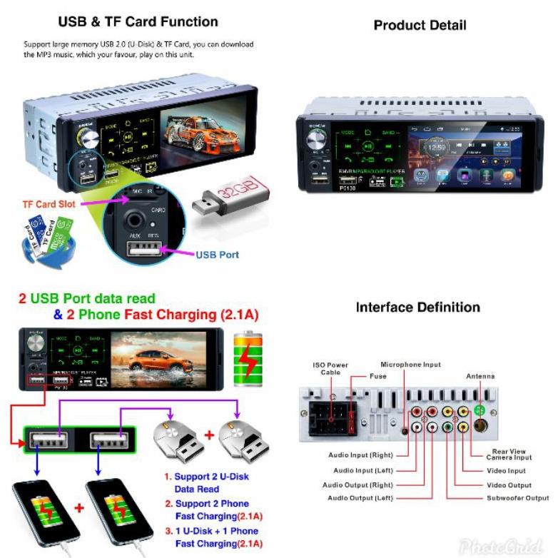 [[BISA COD]] Head Unit Tape Mobil Single Din Mp5 Player Bluetooth Garansi Original