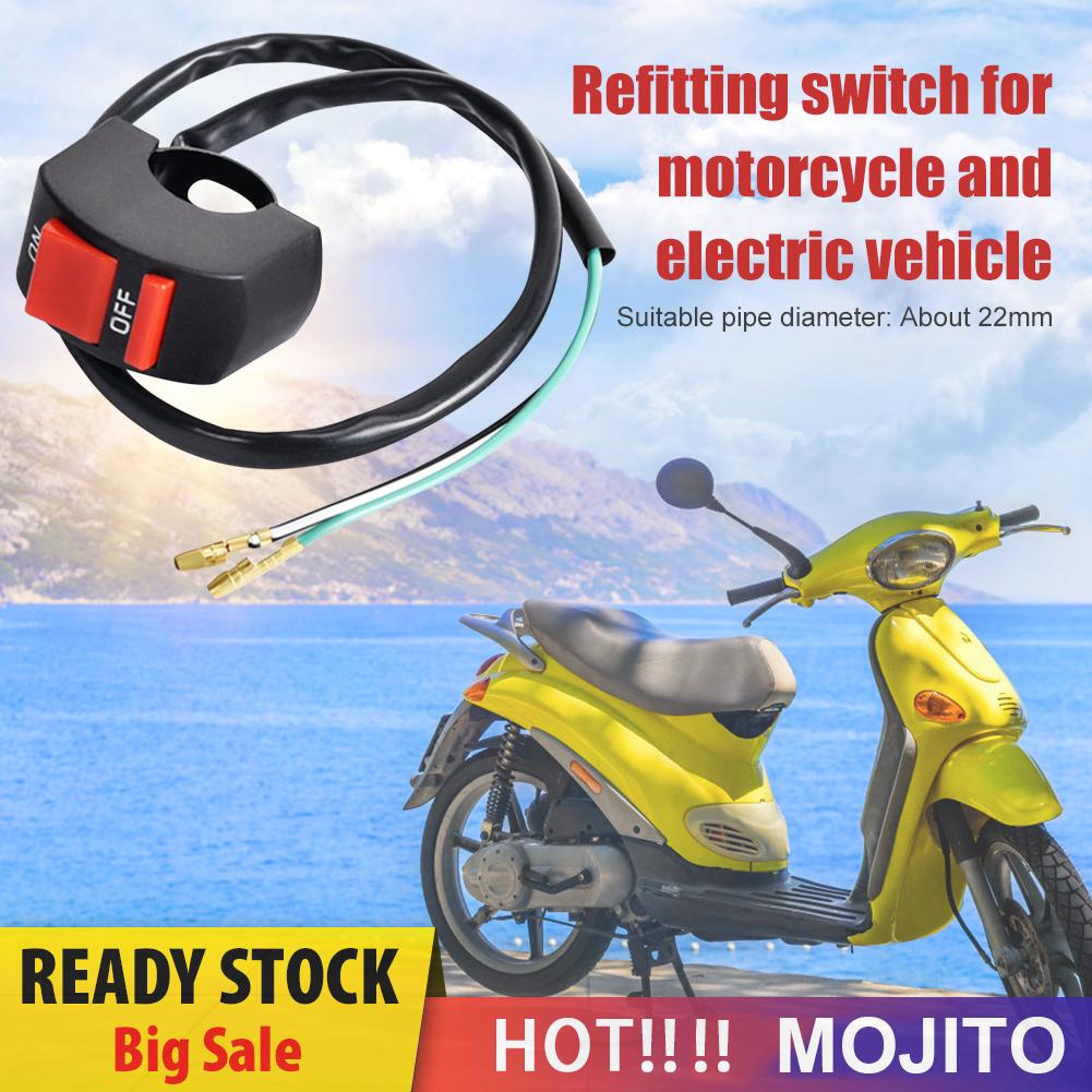 E-Bike Tombol On / Off Lampu Led Untuk Stang Motor