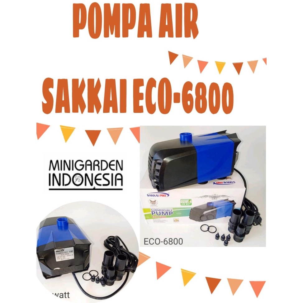 SAKKAI PRO ECO-6800 SUBMERSIBLE PUMP POMPA CELUP FILTER AQUARIUM KOLAM