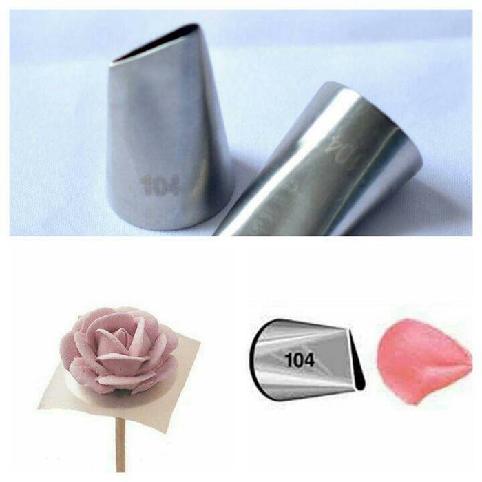 

KUE-PENGHIAS-ALAT- SPUIT MAWAR NO 104 TANPA SAMBUNGAN BAHAN STAINLESS TEBAL PRODUK IMPOR -ALAT-