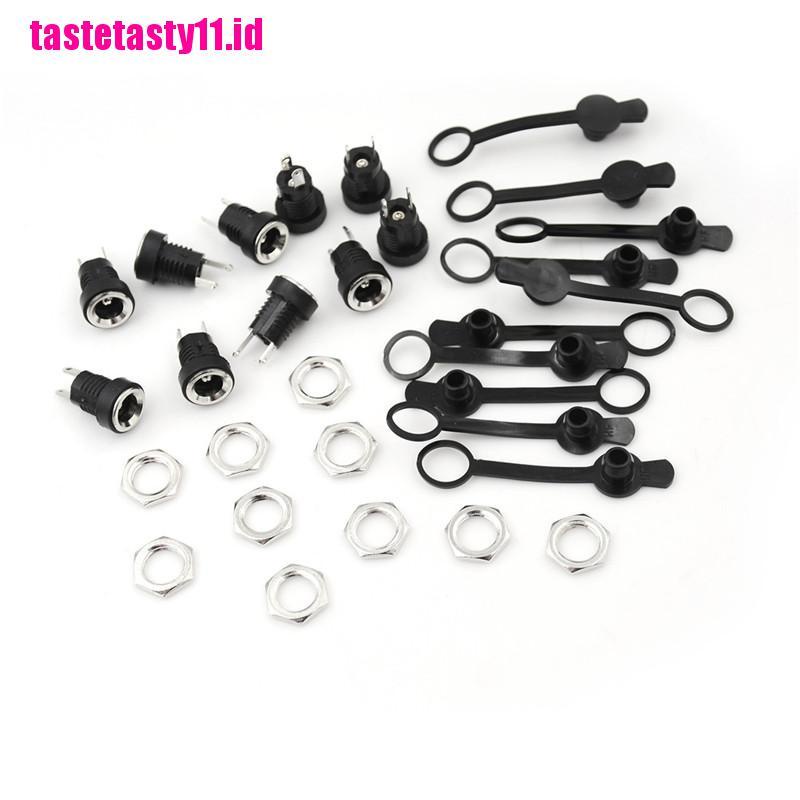 10 Set Soket Jack Mur Female 12V 3A DC Power Male Plug Tahan Air