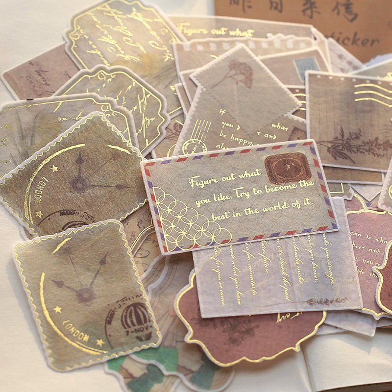 

shishimi stiker label vintage untuk dekorasi jurnal scrapbook dan diary