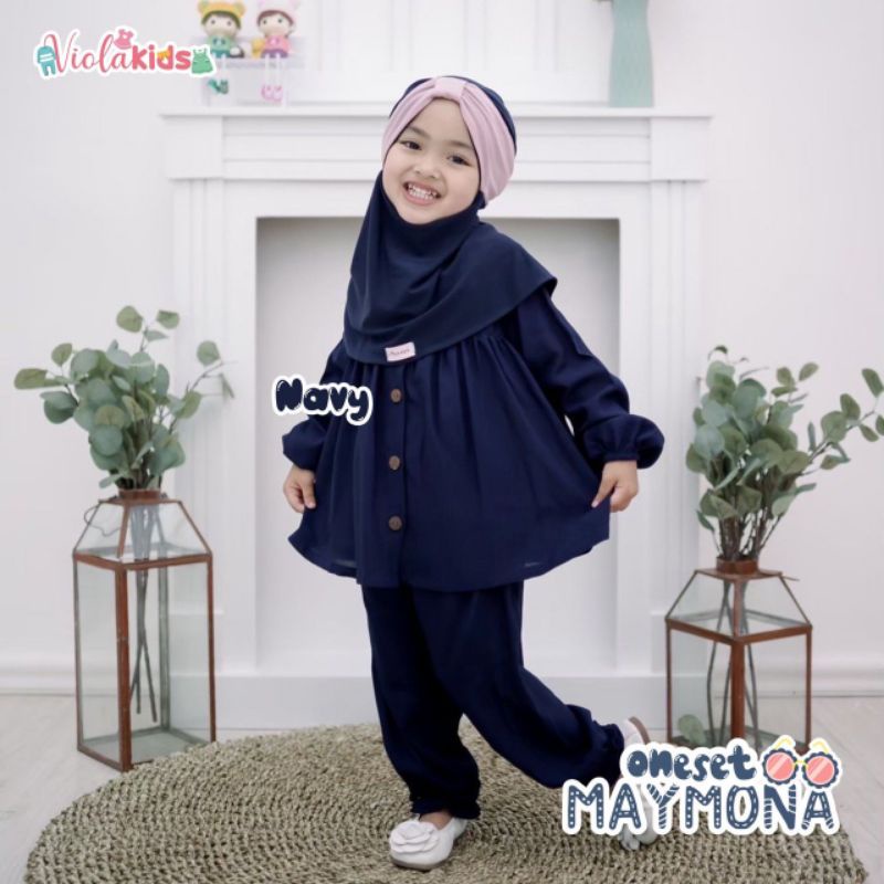 Afsheenastore One Set Anak Maymona Crinkle
