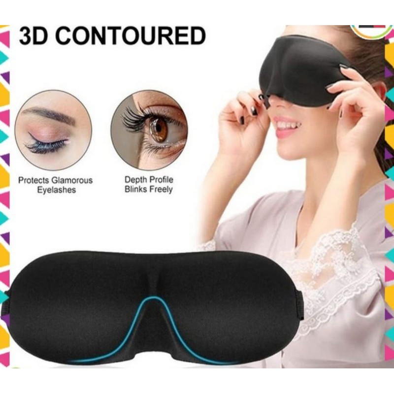 3D Sleep Eye Mask Travel Soft - Penutup Mata Saat Tidur High Quality