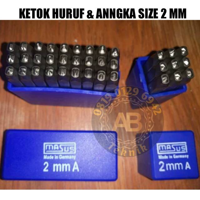 

MASUS Germany Huruf Ketok dan Angka Ketok 2 Mm Stamp Punch Letter A - Z and Figure 0 - 9 Set