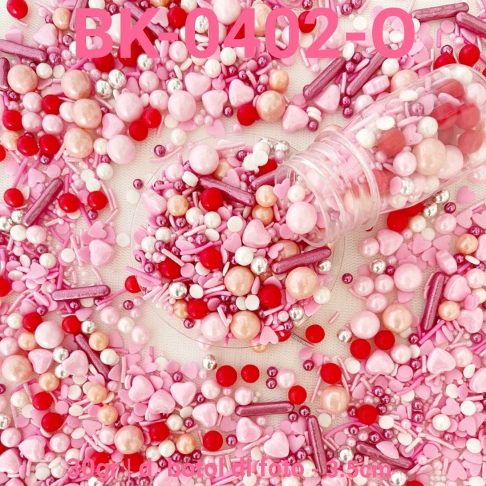 

GR-BK-0402 TRIMIT SPRINGKEL SPRINKLES 30GR MUTIARA RAINBOW MERAH HIJAU EKSKLUSIF