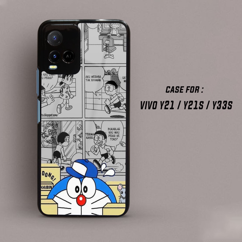Booming Case Vivo Y21 / Y21S / Y33S - Fashion Case Motif DORAEMON - Casing Vivo Y21 / Y21S / Y33S - 