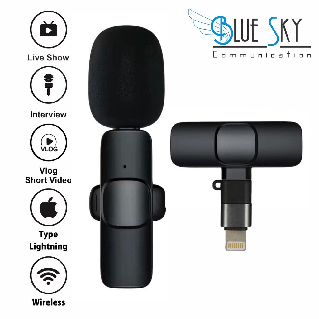 MICROPHONE WIRELESS K8 IP MIC BROADCAST LIGHTNING