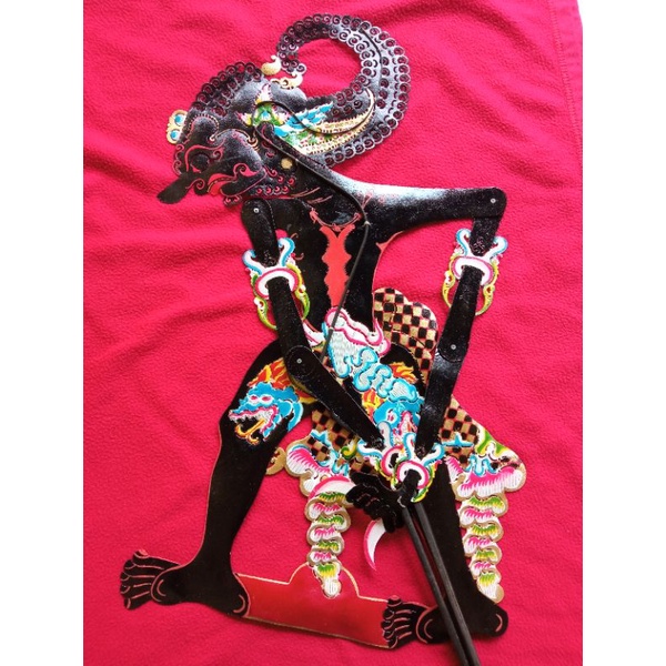 Wayang kulit asli Indonesia Tokoh Werkudara/Bima Hitam GAGRAK JOGJA