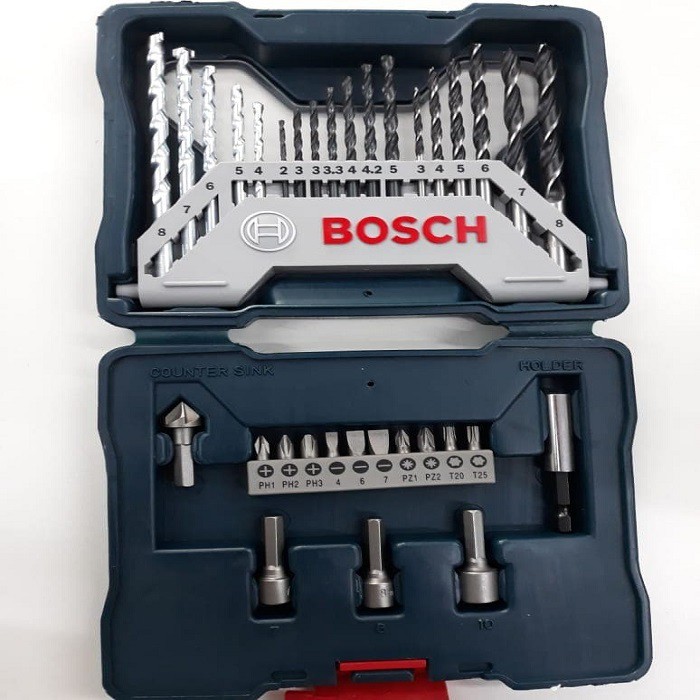 Set Mata Bor Merk BOSCH Mata Obeng Variasi 33-piece X-Line