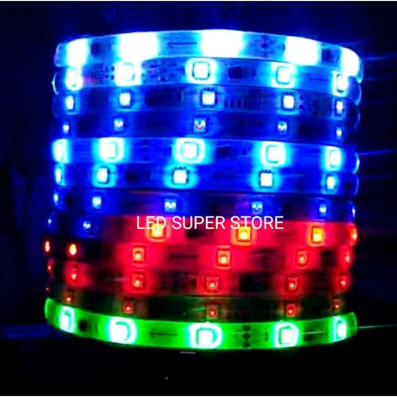 Flexible LED Strip Gerak 5050 warna RGB - 12 Volt atau 24 Volt 5 Meter 3L/ic 6L/ic