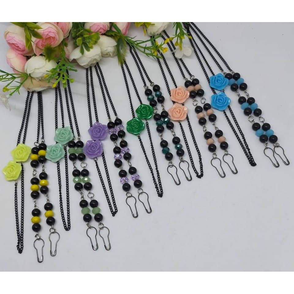 Strap Masker 2In1 Strap Masker Manik Mawar