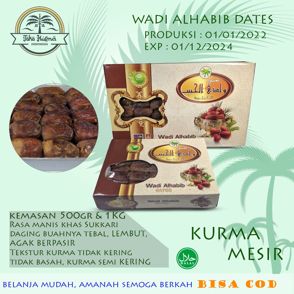 

Kurma Mesir Ekonomis Wadi Al Habib Dates Egypt 1kg