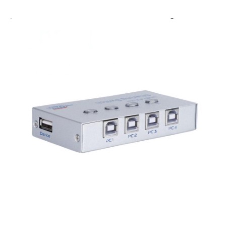 Usb 2.0 auto sharing switch printer NB 480Mbps 4 port metal for pc aio cpu laptop mac 4UA - Usb2.0 switch otomatis automatic