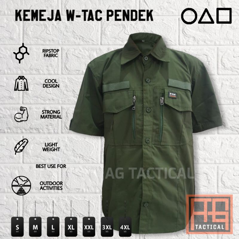 Kemeja Tactical W TAC Lengan Pendek