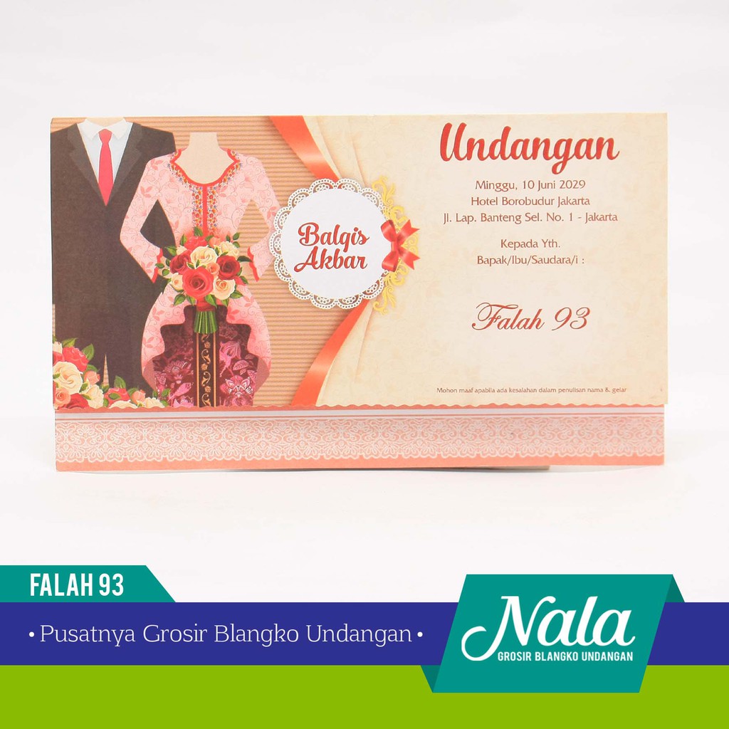 Blangko Undangan Falah 93 Isi 100 Lembar