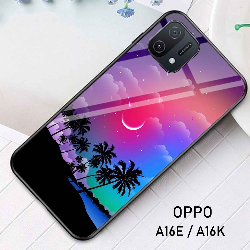 [N27] Softcase Glass Kaca Oppo A16E A16K - Case Hp Oppo A16E A16K - Casing Hp Oppo A16E A16K