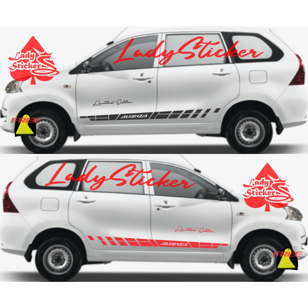 NEW STICKER STIKER MOBIL AVANZA CUTING STICKER MOBIL TOYOTA AVANZA BIDY SAMPING