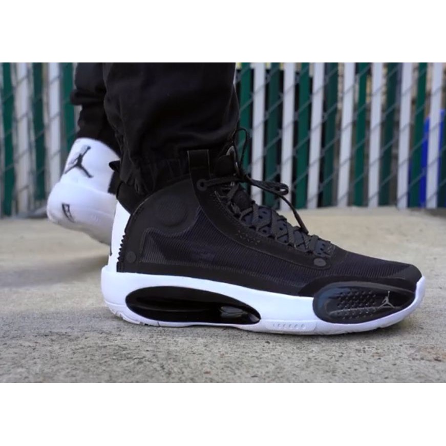 Jual Sepatu Nike Air Jordan 34 Eclipse Black White Premium Original Indonesia Shopee Indonesia