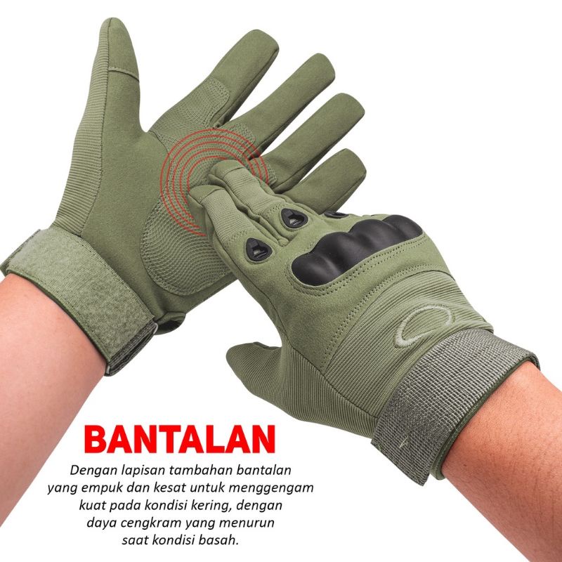 Sarung Tangan Sepeda Motor Gloves Full Finger Outdoor Aksesoris Motor Sarung Tangan Pria