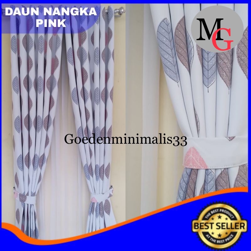 GORDEN MINIMALIS TIRAI GORDEN MOTIF DAUN KERING