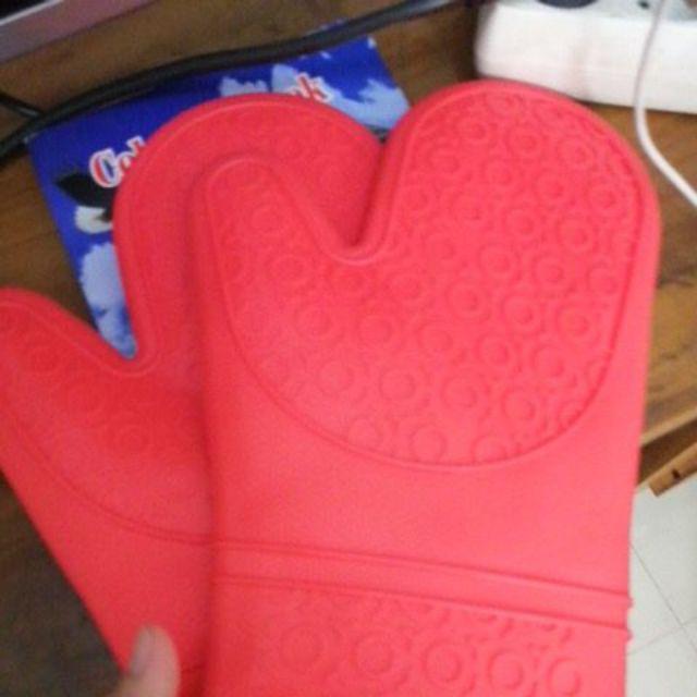 Wos Srt 1711 Sarung Tangan Silikon Oven Tahan Panas 1pasang / Sarung Tangan Anti Panas