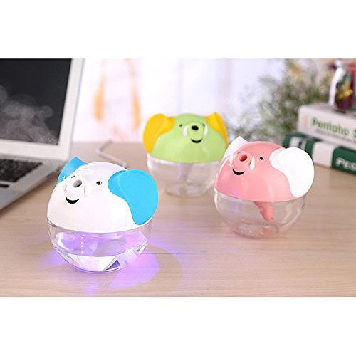 Lucky Elephant Shape Portable Mini Humidifier Night Lamp USB powered Air Humidifier