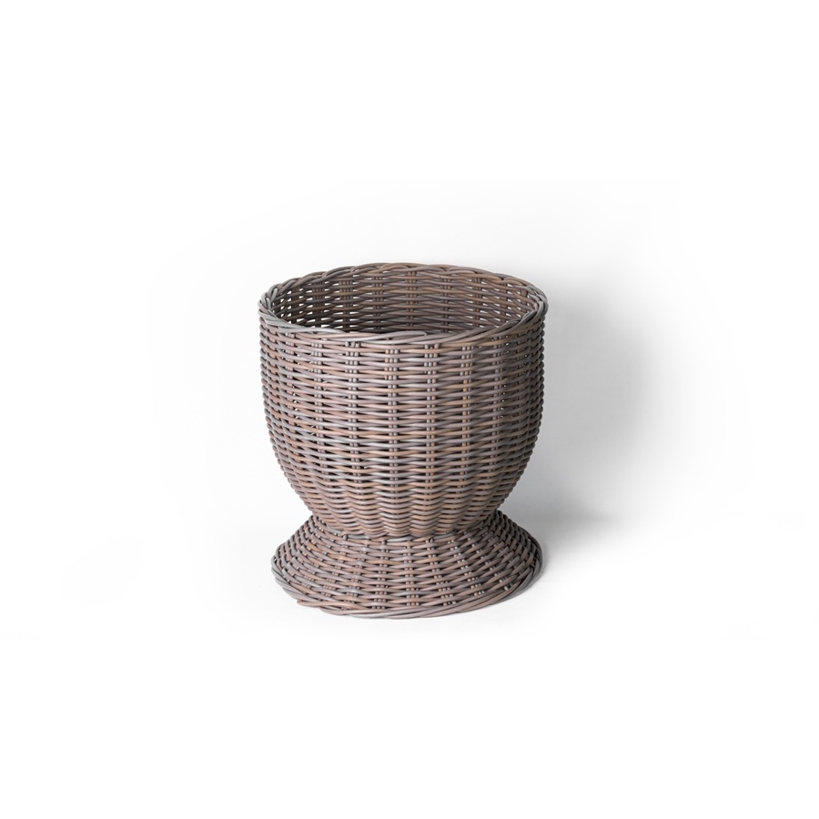 Pot Oak Pedestal Basket in Bright Grey - Xtra Large