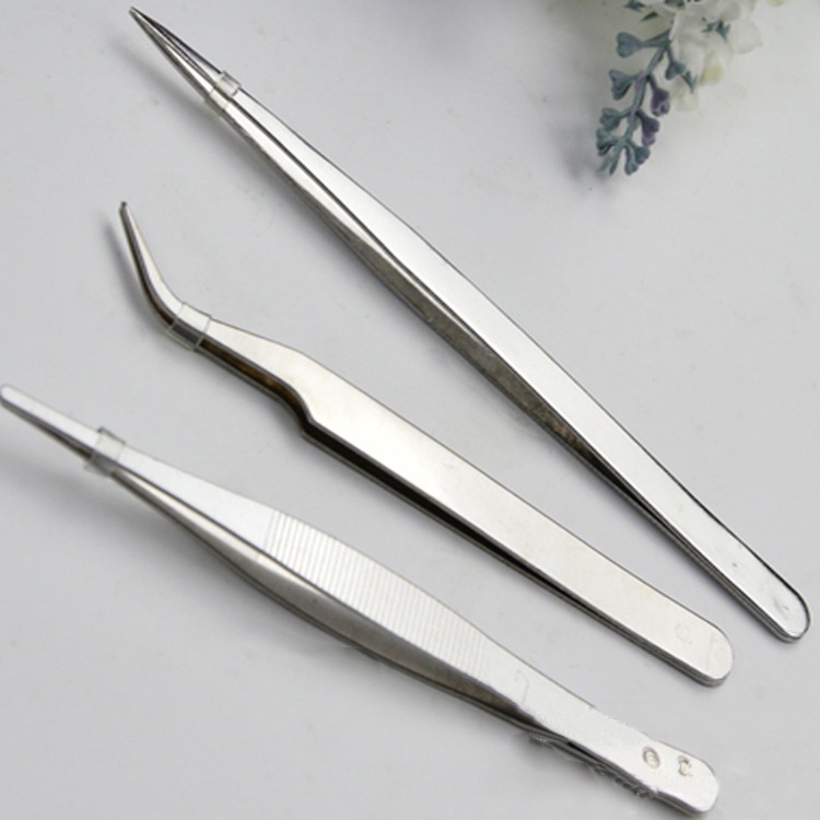 pinset tweezer stenlis serbaguna isi 3/4/6 pcs /set