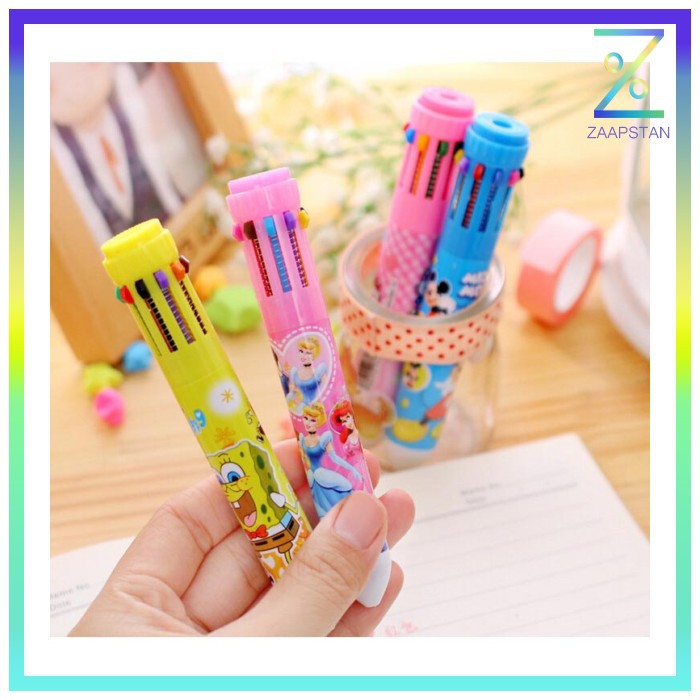 Pena Ballpoint Multi Warna 10 in 1 - Multi-Color