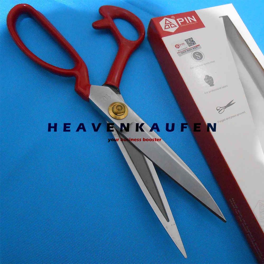 

Gunting Kain Gunting Jahit 10 inch PIN Nyaman Tajam High Quality Mampu Menggunting 64 Lapis Kain