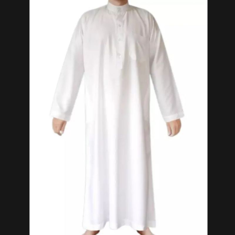 Gamis pria dewasa/Jubah dewasa/Jubah putih polos