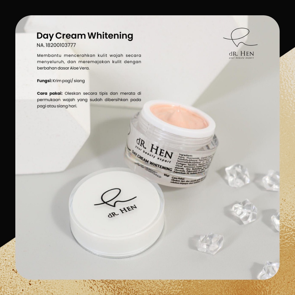 KRIM PEMUTIH BPOM DR. HEN BY ATHENA GROUP DAY CREAM WHITENING / MENCERAHKAN / FLEK ( READY  )