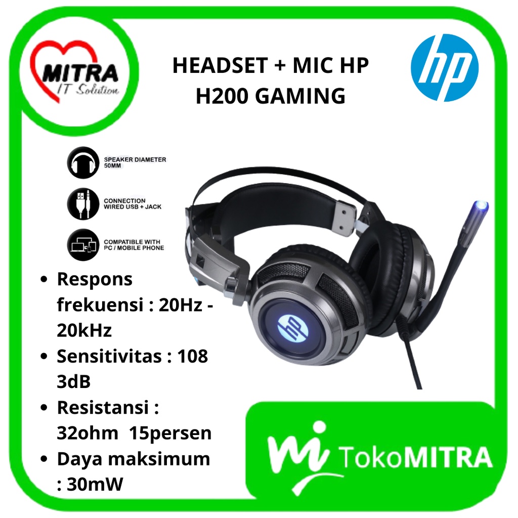 HEADSET GAMING HP H200 / HEADPHONE GAMING [ORIGINAL]