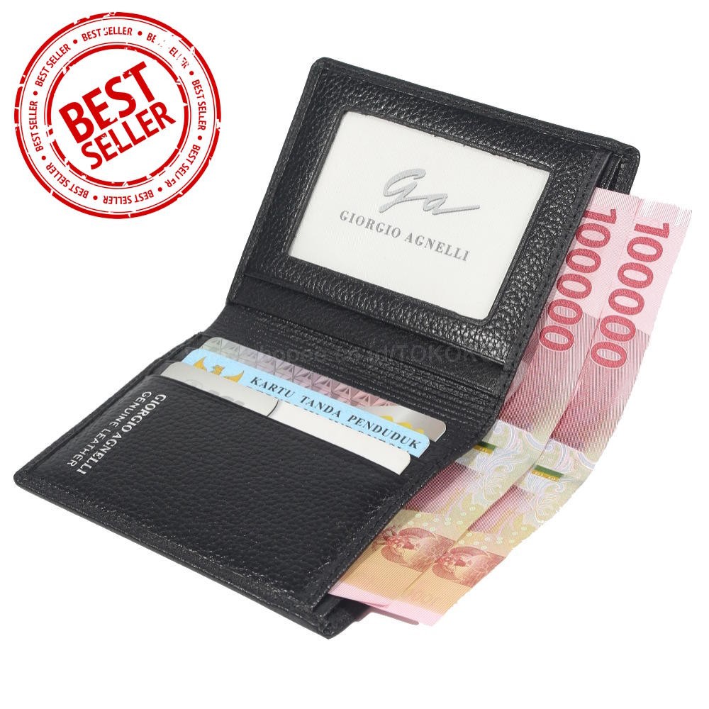 TOKOKOE - Dompet Kulit Pria Original Branded Giorgio Agnelli Milling H2 BLACK